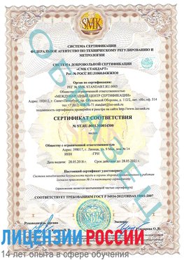 Образец сертификата соответствия Юбилейный Сертификат OHSAS 18001